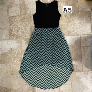 High-low Chevron dress